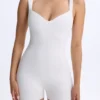 Kaia Modal-Unitard mit Herzausschnitt in Weiß
