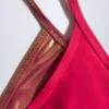 Amanyara Metallic-Badeanzug mit Lagenlook in Fuchsia