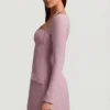 Ksenia A-Linie Minikleid mit Nadelstreifen in Mauve Ksenia A-Linie Minikleid mit Nadelstreifen in Mauve