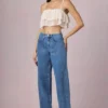 Bobbi Mid-Rise Barrel-Leg Jeans in Mid-Blue Wash Bobbi Mid-Rise Barrel-Leg Jeans in Mid-Blue Wash
