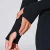Langarmjacke mit Reißverschluss in Schwarz