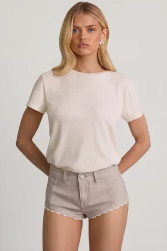 Lanori Low-Rise-Hotpants in Ecru