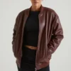 Maple Kunstlederjacke in Braun