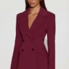Marika Strukturierter Zweireiher-Blazer in Burgunderrot Marika Strukturierter Zweireiher-Blazer in Burgunderrot