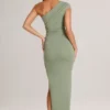 Maude Modal Asymmetrisches Maxikleid mit Rüschen in Salbeigrün Maude Modal Asymmetrisches Maxikleid mit Rüschen in Salbeigrün
