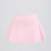 Mini-Skort aus gebürstetem Jersey mit gekreuztem Schnitt in Hellrosa-Mélange Mini-Skort aus gebürstetem Jersey mit gekreuztem Schnitt in Hellrosa-Mélange