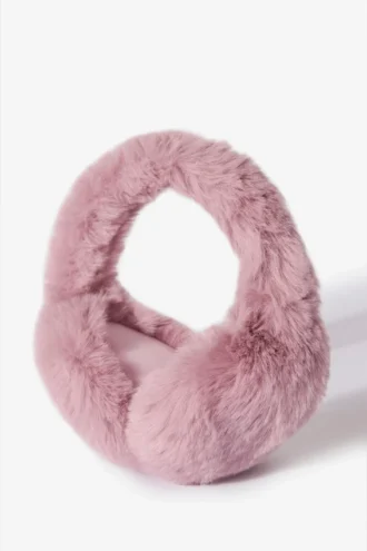 Ohrenschützer aus Kunstfell in Powder Pink