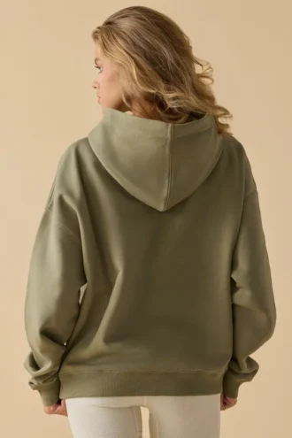 Oversized-Kapuzenpullover in Soft Olive