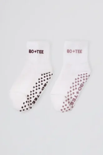 Pilates 2er-Pack Socken in Weiß
