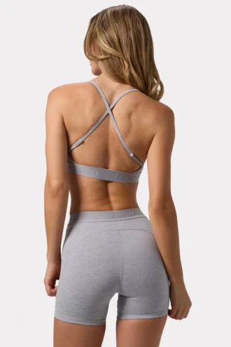 Soft Active Mini-Shorts in Grau meliert