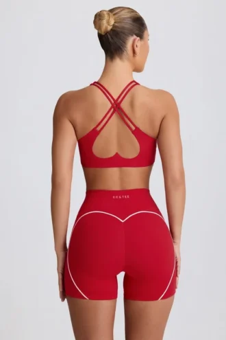 Soft Active Mini-Shorts in Hot Red