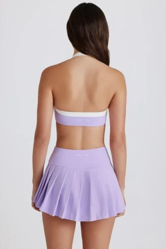 Soft Active Tennisrock mit Plissee und niedriger Taille in Lila