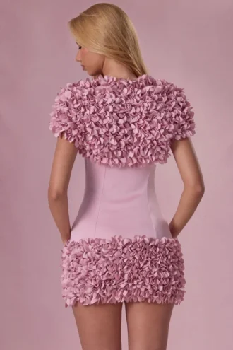 Soretta Cropped Bolero in Blush Pink Soretta Cropped Bolero in Blush Pink
