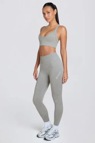 Super Sculpt nahtlose High-Waist-Leggings in Grau meliert