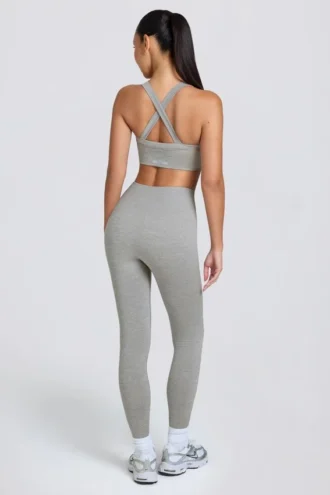 Super Sculpt nahtlose High-Waist-Leggings in Grau meliert