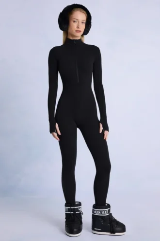 Thermo-Base-Layer-Jumpsuit in Schwarz