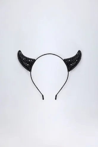 Vixena Devil Horns Stirnband in Schwarz