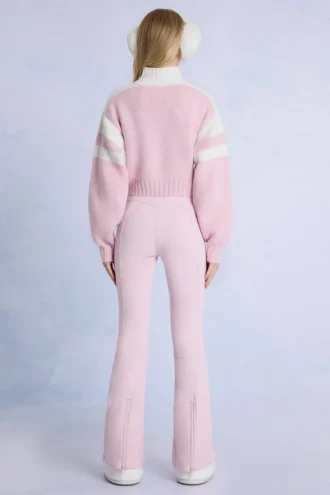 Wasserdichte Skilatzhose mit Gürtel in Powder Pink Wasserdichte Skilatzhose mit Gürtel in Powder Pink