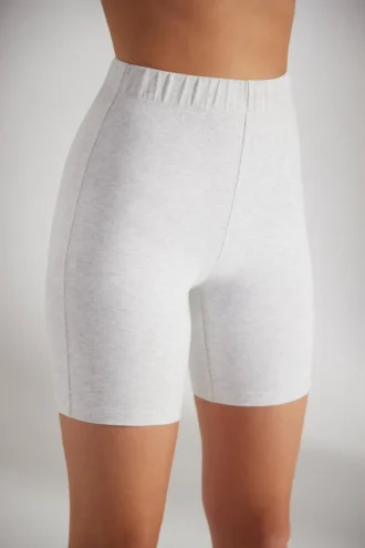 Weiche Biker-Shorts aus Baumwolle in Grau