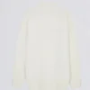 Weicher Oversize-Pullover aus Strick in Elfenbein
