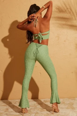 Zuni Petite-Hose mit Schnürung am Rücken in Grün